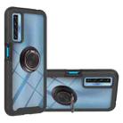 For TCL 20S Starry Sky Solid Color Series Shockproof PC + TPU Protective Case with Ring Holder & Magnetic Function(Black) - 1