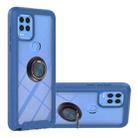 For Motorola Moto G Stylus 2021 5G Starry Sky Solid Color Series Shockproof PC + TPU Protective Case with Ring Holder & Magnetic Function(Blue) - 1