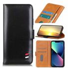 For iPhone 13 mini 3-Color Pearl Texture Magnetic Buckle Horizontal Flip PU Leather Case with Card Slots & Wallet & Holder (Wine Red) - 1
