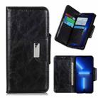 For iPhone 13 Pro Max Crazy Horse Texture Magnetic Buckle Horizontal Flip Leather Case with Holder & 6-Card Slots & Wallet (Black) - 1