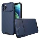 For iPhone 12 Pro Sliding Camera Cover Design PC + TPU Protective Case(Blue) - 1