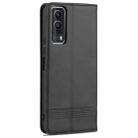 For vivo Y53s AZNS Magnetic Calf Texture Horizontal Flip Leather Case with Card Slots & Holder & Wallet(Black) - 3