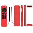 Silicone Protective Case Cover For Apple TV 4K 4th Siri Remote Controller(Red) - 2