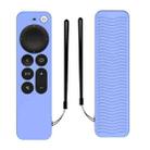 Silicone Protective Case Cover For Apple TV 4K 4th Siri Remote Controller(Luminous Blue) - 1