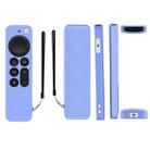 Silicone Protective Case Cover For Apple TV 4K 4th Siri Remote Controller(Luminous Blue) - 2
