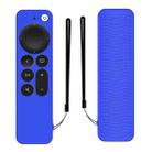 Silicone Protective Case Cover For Apple TV 4K 4th Siri Remote Controller(Blue) - 1