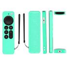 Silicone Protective Case Cover For Apple TV 4K 4th Siri Remote Controller(Ice Green) - 2