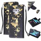 For Samsung Galaxy Note9 Colored Drawing Pattern Cross Texture Horizontal Flip PU Leather Case with Holder & Card Slots & Wallet(A Bunch of Butterflies) - 1