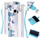 For Samsung Galaxy S9 Colored Drawing Pattern Cross Texture Horizontal Flip PU Leather Case with Holder & Card Slots & Wallet(Butterfly Tree) - 1
