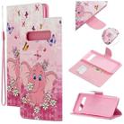 For Samsung Galaxy S10 5G Colored Drawing Pattern Cross Texture Horizontal Flip PU Leather Case with Holder & Card Slots & Wallet(Butterfly Elephant) - 1