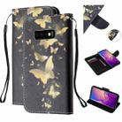 For Samsung Galaxy S10e Colored Drawing Pattern Cross Texture Horizontal Flip PU Leather Case with Holder & Card Slots & Wallet(A Bunch of Butterflies) - 1