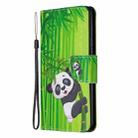 For Samsung Galaxy A10s Colored Drawing Pattern Cross Texture Horizontal Flip PU Leather Case with Holder & Card Slots & Wallet(Panda Bamboo) - 2