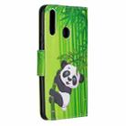 For Samsung Galaxy A10s Colored Drawing Pattern Cross Texture Horizontal Flip PU Leather Case with Holder & Card Slots & Wallet(Panda Bamboo) - 3