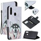 For Samsung Galaxy A10s Colored Drawing Pattern Cross Texture Horizontal Flip PU Leather Case with Holder & Card Slots & Wallet(Husky) - 1