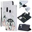 For Samsung Galaxy A20e Colored Drawing Pattern Cross Texture Horizontal Flip PU Leather Case with Holder & Card Slots & Wallet(Husky) - 1