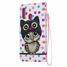 For Samsung Galaxy A40 Colored Drawing Pattern Cross Texture Horizontal Flip PU Leather Case with Holder & Card Slots & Wallet(Dot Owl) - 3
