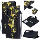 For Samsung Galaxy A70 Colored Drawing Pattern Cross Texture Horizontal Flip PU Leather Case with Holder & Card Slots & Wallet(A Bunch of Butterflies) - 1