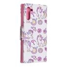 For Samsung Galaxy Note10 Colored Drawing Pattern Cross Texture Horizontal Flip PU Leather Case with Holder & Card Slots & Wallet(Ice Cream Unicorn) - 3