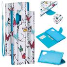 For Samsung Galaxy Note10+ Colored Drawing Pattern Cross Texture Horizontal Flip PU Leather Case with Holder & Card Slots & Wallet(Butterfly Tree) - 1