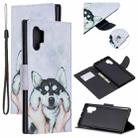 For Samsung Galaxy Note10+ Colored Drawing Pattern Cross Texture Horizontal Flip PU Leather Case with Holder & Card Slots & Wallet(Husky) - 1
