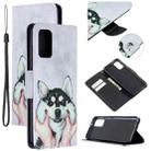 For Samsung Galaxy S20+ Colored Drawing Pattern Cross Texture Horizontal Flip PU Leather Case with Holder & Card Slots & Wallet(Husky) - 1