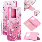 For Samsung Galaxy S20 Ultra Colored Drawing Pattern Cross Texture Horizontal Flip PU Leather Case with Holder & Card Slots & Wallet(Butterfly Elephant) - 1