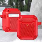 Shield Armor Shield Armor Waterproof Wireless Earphone Protective Case For AirPods 1/2(Red) - 1