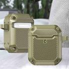 Shield Armor Shield Armor Waterproof Wireless Earphone Protective Case For AirPods 1/2(ArmyGreen) - 1