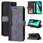 For Motorola Moto G9 Play / E7 Plus Business Stitching-Color Horizontal Flip PU Leather Case with Holder & Card Slots & Photo Frame(Grey) - 1