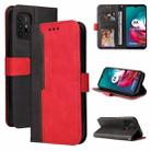 For Motorola Moto G30 / G20 / G10 Business Stitching-Color Horizontal Flip PU Leather Case with Holder & Card Slots & Photo Frame(Red) - 1