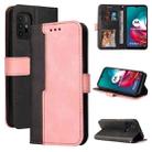 For Motorola Moto G30 / G20 / G10 Business Stitching-Color Horizontal Flip PU Leather Case with Holder & Card Slots & Photo Frame(Pink) - 1