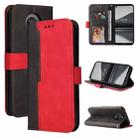 For Nokia 3.4 / 5.4 Business Stitching-Color Horizontal Flip PU Leather Case with Holder & Card Slots & Photo Frame(Red) - 1