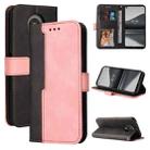 For Nokia 3.4 / 5.4 Business Stitching-Color Horizontal Flip PU Leather Case with Holder & Card Slots & Photo Frame(Pink) - 1