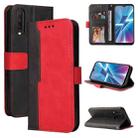 For vivo Y17 / Y15 / Y12 / Y11 / Y3 / U10 / U3x Business Stitching-Color Horizontal Flip PU Leather Case with Holder & Card Slots & Photo Frame(Red) - 1