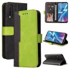 For vivo Y17 / Y15 / Y12 / Y11 / Y3 / U10 / U3x Business Stitching-Color Horizontal Flip PU Leather Case with Holder & Card Slots & Photo Frame(Green) - 1