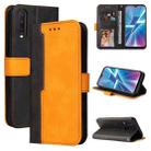 For vivo Y17 / Y15 / Y12 / Y11 / Y3 / U10 / U3x Business Stitching-Color Horizontal Flip PU Leather Case with Holder & Card Slots & Photo Frame(Orange) - 1