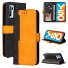 For vivo Y50 / Y30 Global Business Stitching-Color Horizontal Flip PU Leather Case with Holder & Card Slots & Photo Frame(Orange) - 1