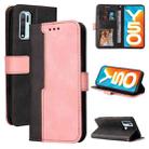 For vivo Y50 / Y30 Global Business Stitching-Color Horizontal Flip PU Leather Case with Holder & Card Slots & Photo Frame(Pink) - 1