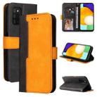 For Samsung Galaxy A03s 164mm Business Stitching-Color Horizontal Flip PU Leather Case with Holder & Card Slots & Photo Frame(Orange) - 1