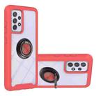For Samsung Galaxy A52 5G / 4G Starry Sky Solid Color Series Shockproof PC + TPU Protective Case with Ring Holder & Magnetic Function(Red) - 1