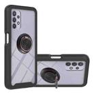 For Samsung Galaxy A32 5G Starry Sky Solid Color Series Shockproof PC + TPU Protective Case with Ring Holder & Magnetic Function(Black) - 1