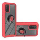 For Samsung Galaxy A02s EU Version Starry Sky Solid Color Series Shockproof PC + TPU Protective Case with Ring Holder & Magnetic Function(Red) - 1