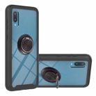 For Samsung Galaxy A02 Starry Sky Solid Color Series Shockproof PC + TPU Protective Case with Ring Holder & Magnetic Function(Black) - 1