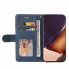 For Samsung Galaxy Note20 Dual-color Splicing Horizontal Flip PU Leather Case with Holder & Card Slots & Wallet(Blue) - 4