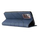 For Samsung Galaxy Note20 Dual-color Splicing Horizontal Flip PU Leather Case with Holder & Card Slots & Wallet(Blue) - 5