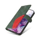 For Samsung Galaxy S20 Dual-color Splicing Horizontal Flip PU Leather Case with Holder & Card Slots & Wallet(Green) - 7