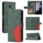 For Nokia 2.4 Dual-color Splicing Horizontal Flip PU Leather Case with Holder & Card Slots & Wallet(Green) - 1