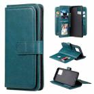 For OPPO Realme 8 Pro Multifunctional Magnetic Copper Buckle Horizontal Flip Solid Color Leather Case with 10 Card Slots & Wallet & Holder & Photo Frame(Dark Green) - 1