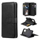 For OPPO Realme 8 Pro Multifunctional Magnetic Copper Buckle Horizontal Flip Solid Color Leather Case with 10 Card Slots & Wallet & Holder & Photo Frame(Black) - 1