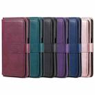 For OPPO Reno5 Pro 5G Multifunctional Magnetic Copper Buckle Horizontal Flip Solid Color Leather Case with 10 Card Slots & Wallet & Holder & Photo Frame(Black) - 7